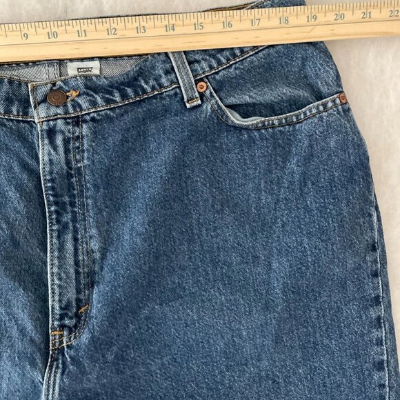 Vintage Levi's 522 Womens Blue Tapered Fit Tapered Leg Denim Jeans Plus 22 Short - Picture 6 of 10